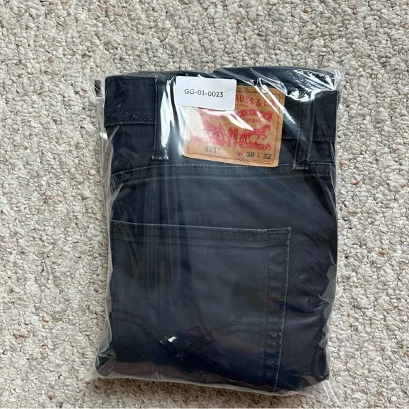 Levi's 511 All Weather Tech Straight Jeans Mens 38x32 W38 L32 Black Denim Faded - Picture 13 of 13